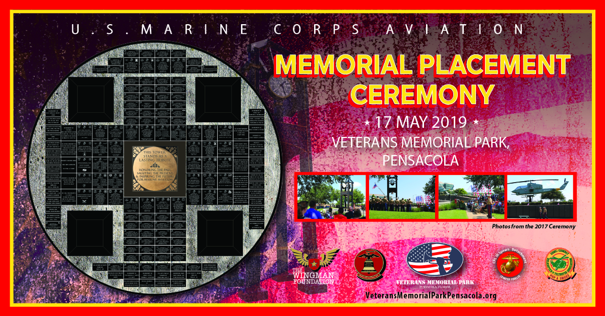 U.S. Marine Corps Aviation Memorial Placement Ceremony Poster